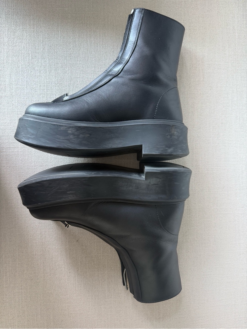 The Row Black Leather Boots - Picture 7 of 7
